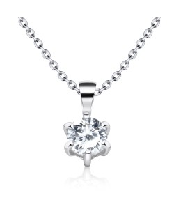 CZ Motive 925 Silver Necklace SPE-972